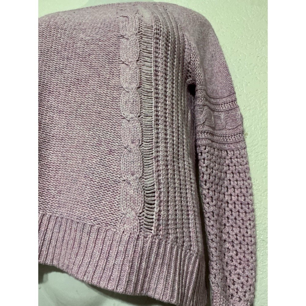 American Eagle Outfitters Pink Open Knit Scoop Neck Sweater Womens M 2013 - Picture 3 of 6